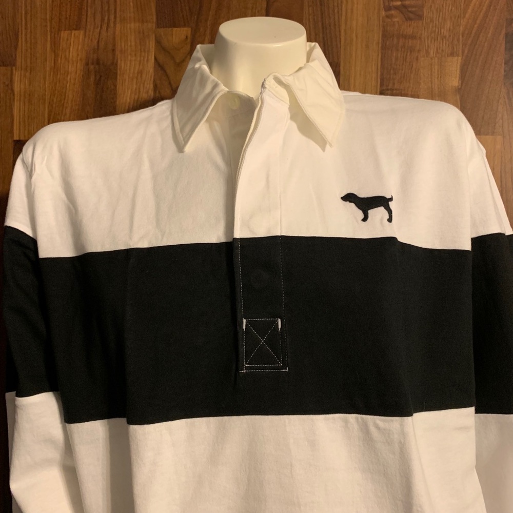 PINK Victoria’s Secret LONG SLEEVE RUGBY TEE Small - Picture 3 of 8